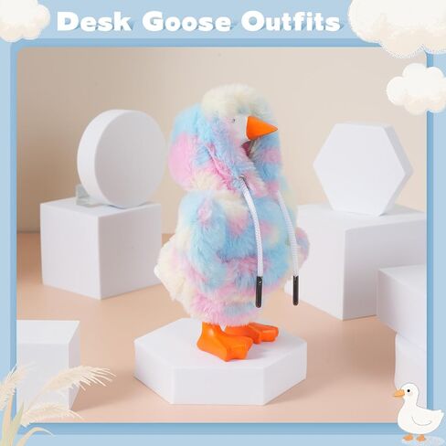 7inch Desk Goose Outfits, Mini Desktop Goose Clothes Desk Goose Accessories Set for Magnetic Goose Statue (Shark) in Saudi Arabia