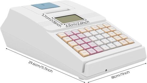 ماكينة تسجيل النقود الإلكترونية للشركات الصغيرة مزودة بدرج وLCM وطابعة حرارية عالية السرعة، ونظام نقاط البيع بـ 48 مفتاحًا للبيع بالتجزئة والمطاعم والسوبر ماركت باللونين الأبيض والأسود، 110 فولت in Kuwait