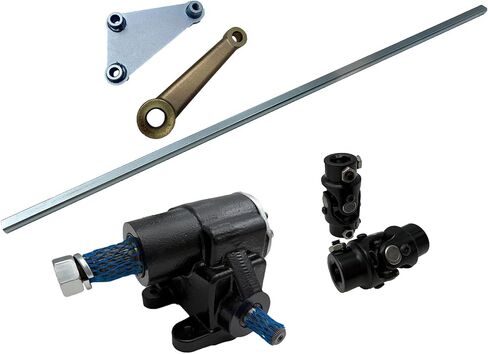 Vega Steering Box + Pitman Arm Black U-Joints & Bracket + 36" DD (3/4"DD) Steering Shaft Kit in Saudi Arabia