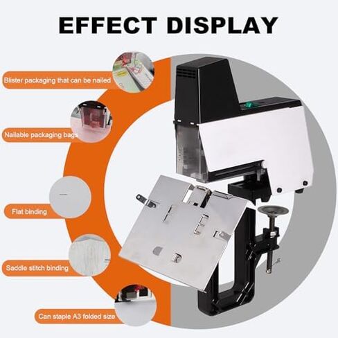 Electric Flat Binder Machine, Desk Stapler with Flat Stitch, Binds Up to 40 Sheets, for Office, School and Print Shop in Saudi Arabia