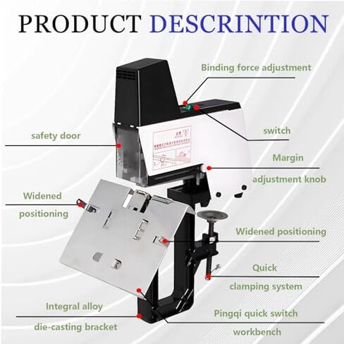 Electric Stapler, Automatic Rapid Heavy Duty Dual Use Flat and Saddle-Binder Book Binding Machine with Foot Pedal for Office,Schools,Publishing Houses,Ect in Saudi Arabia