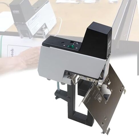 Automatic Saddle Stapler, Flat & Saddle-Stitch Binding Machine, Electric Stapler, Binder Stitcher Equipped with1~9 Levels Binding Pressure Knob, 100 Mm Nailing Depth, for Office in Saudi Arabia