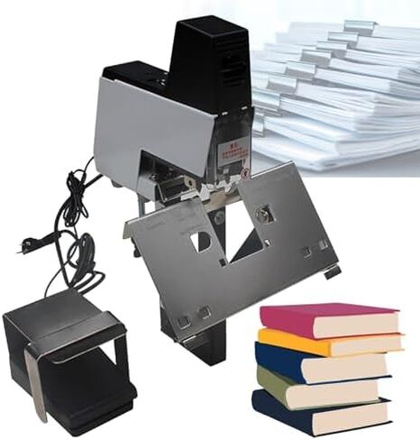 Electric Stapler with Adjustable Binding Pressure, Automatic Saddle Stitcher, Flat Binder for 2-40 Sheets, 100mm Nailing Depth in Saudi Arabia