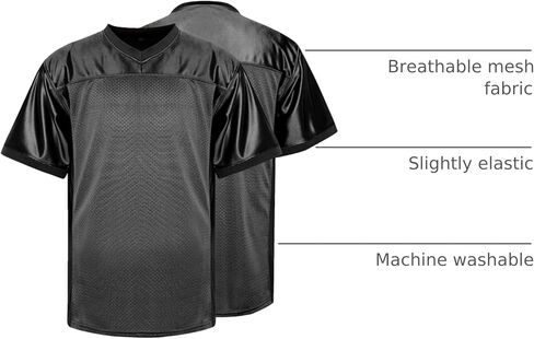 MESOSPERO Blank Practice Football Jersey Mesh Athletic Sports Football T-Shirt Black White Red in Saudi Arabia