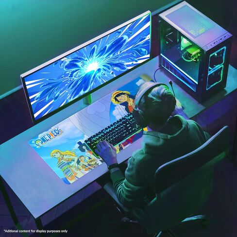 One Piece Gaming Desk Mat for Teens, Adults, 31.5 x 13.8" Non-Slip Surface, Anime Mouse Pad, Desk Decor, Gaming Mousepad, Gifts for Gamers (Multi One Piece) in Saudi Arabia