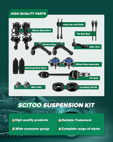 SCITOO Suspension Kit Replacement Fit For Hyundai 2000-2006 Accent Sway Bar End Link K80617 in Saudi Arabia