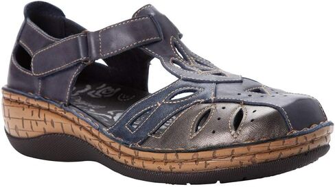 Propet Womens Jenna Cut-Out T-Strap Flats Casual - Black in Saudi Arabia