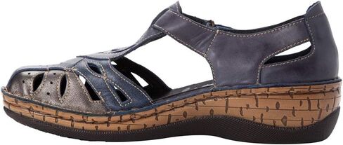 Propet Womens Jenna Cut-Out T-Strap Flats Casual - Black in Saudi Arabia