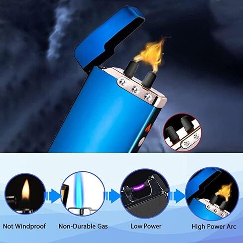 Electric Lighter Dragon Lighter Plasma Lighters Arc Flame Lighter USB Rechargeable Lighter Candle Lighter Butane Free with LED Battery Indicator,Gift for Men (Dragon) in Kuwait