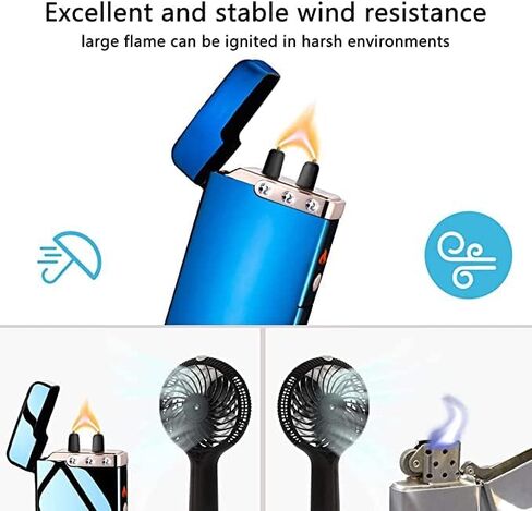 Electric Lighter Dragon Lighter Plasma Lighters Arc Flame Lighter USB Rechargeable Lighter Candle Lighter Butane Free with LED Battery Indicator,Gift for Men (Dragon) in Kuwait