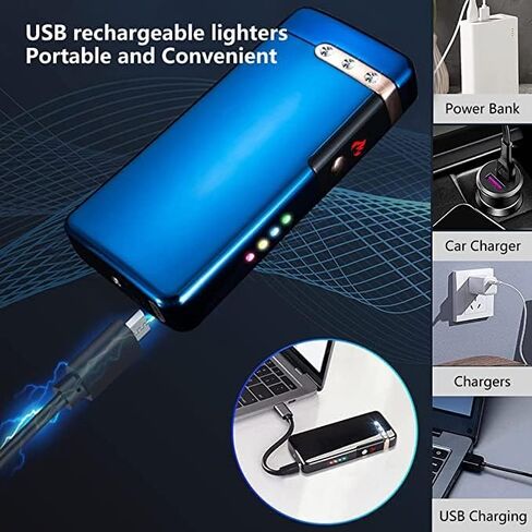Electric Lighter Dragon Lighter Plasma Lighters Arc Flame Lighter USB Rechargeable Lighter Candle Lighter Butane Free with LED Battery Indicator,Gift for Men (Dragon) in Kuwait