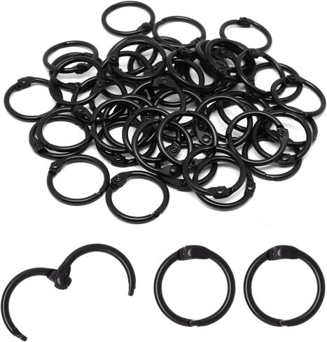 Binder Rings 1/2 inch, 50 Pack Loose Leaf Binder Ring, Nickel Plated Steel Binders Ring for Paper, Sliver Metal Rings for Index Cards and School in Saudi Arabia