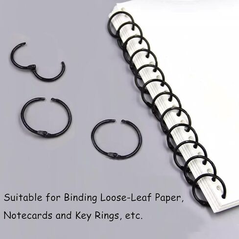 Binder Rings 1/2 inch, 50 Pack Loose Leaf Binder Ring, Nickel Plated Steel Binders Ring for Paper, Sliver Metal Rings for Index Cards and School in Saudi Arabia