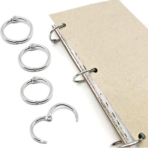 Binder Rings 1/2 inch, 50 Pack Loose Leaf Binder Ring, Nickel Plated Steel Binders Ring for Paper, Sliver Metal Rings for Index Cards and School in Saudi Arabia