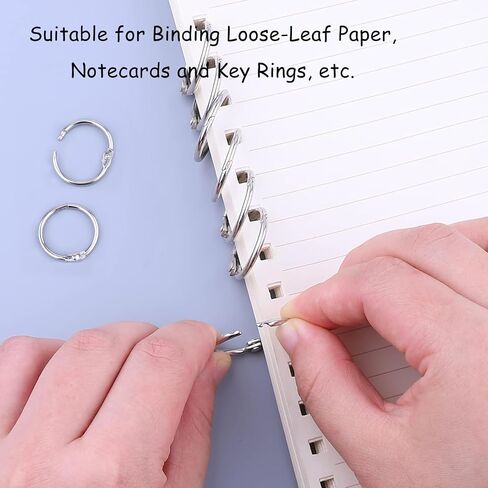 Binder Rings 1/2 inch, 50 Pack Loose Leaf Binder Ring, Nickel Plated Steel Binders Ring for Paper, Sliver Metal Rings for Index Cards and School in Saudi Arabia
