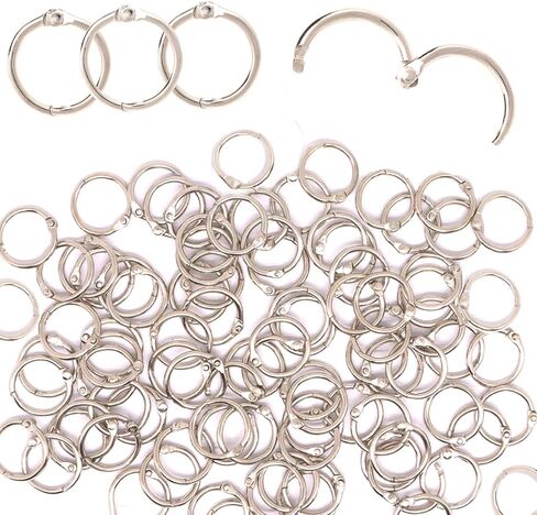 Binder Rings 1/2 inch, 50 Pack Loose Leaf Binder Ring, Nickel Plated Steel Binders Ring for Paper, Sliver Metal Rings for Index Cards and School in Saudi Arabia