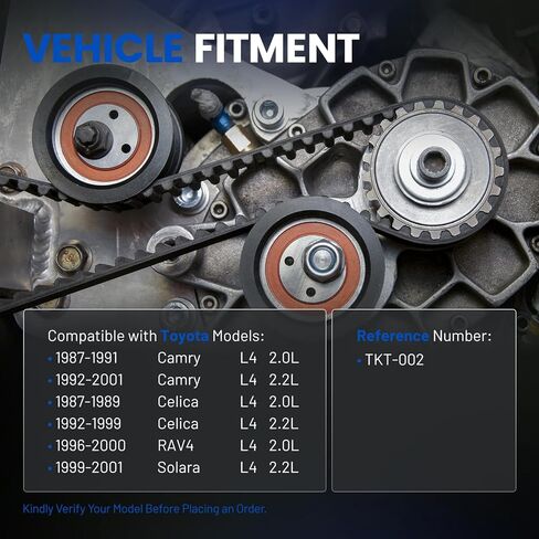 TKT026 Engine Timing Belt Kit with Water Pump Compatible with Lexus ES300 ES330 RX330 RX400h, Compatible with Toyota Camry Highlander Sienna Solara 3470-1257 in Saudi Arabia
