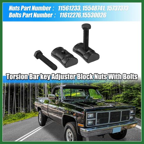Motoforti Torsion Bar مفتاح تعديل كتلة المكسرات مع مسامير 11561233 11612276 لـ GMC لـ Chevy لـ Cadillac لـ Oldsmobile، مفتاح شريط الالتواء، خيط كامل، مجموعتان تدوم طويلاً in Saudi Arabia