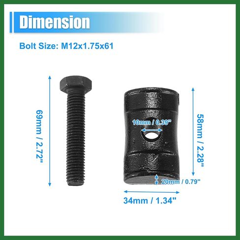 Motoforti Torsion Bar مفتاح تعديل كتلة المكسرات مع مسامير 11561233 11612276 لـ GMC لـ Chevy لـ Cadillac لـ Oldsmobile، مفتاح شريط الالتواء، خيط كامل، مجموعتان تدوم طويلاً in Saudi Arabia