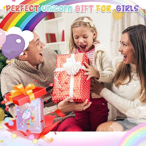 JAMIEWIN Markers Set with Glitter Unicorn Pencil Case, 59 Pcs Art and Craft Supplies Kit for Kids, Unicorn Gifts for Girls 4-9 Year Old for Christmas Birthday in Kuwait