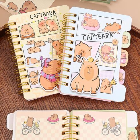 1Pc Random Capybara A7 Notebook Portable Diary Plan Mini Notebook Student Stationery Gift (8.5 * 10.5cm) in Saudi Arabia
