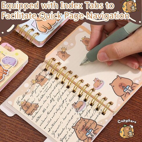 1Pc Random Capybara A7 Notebook Portable Diary Plan Mini Notebook Student Stationery Gift (8.5 * 10.5cm) in Saudi Arabia