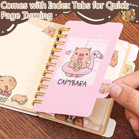 1Pc Random Capybara A7 Notebook Portable Diary Plan Mini Notebook Student Stationery Gift (8.5 * 10.5cm) in Saudi Arabia
