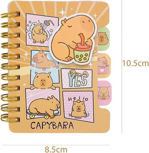 1Pc Random Capybara A7 Notebook Portable Diary Plan Mini Notebook Student Stationery Gift (8.5 * 10.5cm) in Saudi Arabia