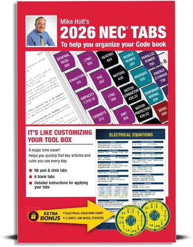Mike Holt's Electrical Code Tabs, Based on The 2026 NEC in Saudi Arabia