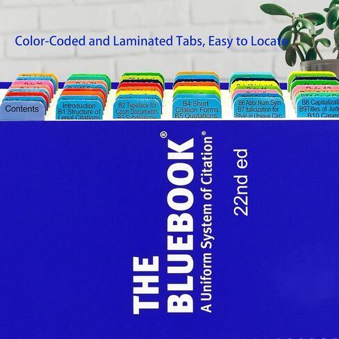 Index Tabs for The Bluebook: A Uniform System of Citation 22nd Edition. Color-Coded and Laminated The Bluebook Tabs,with Page Markers and Alignment Guide & Bookmark(Book not Included) in Saudi Arabia