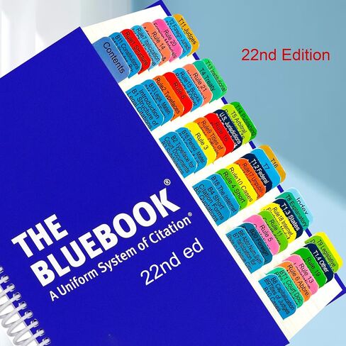 Index Tabs for The Bluebook: A Uniform System of Citation 22nd Edition. Color-Coded and Laminated The Bluebook Tabs,with Page Markers and Alignment Guide & Bookmark(Book not Included) in Saudi Arabia