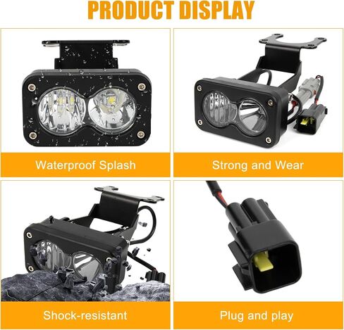 مجموعة المصابيح الأمامية للدراجات النارية من PSLER - مع حزام وقوس محول، من أجل Talaria Sting R MX4 X3، Suron Segway X260 Ebike Light، 20W 6000-6500K Spot/Flood Light Pods Combo Kit، 3 بوصة، ضوء أبيض in Kuwait