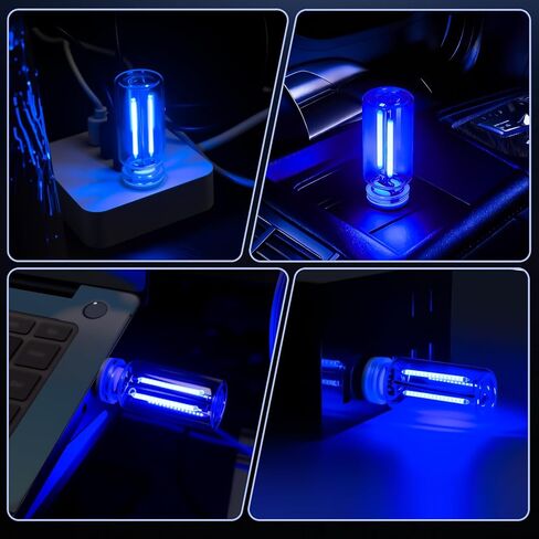 kairiyard 2 جهاز كمبيوتر شخصى أحمر USB سيارة أدى أضواء الداخلية، التحكم باللمس سطوع قابل للتعديل المكونات في زجاجة زجاجية المحمولة الرجعية أضواء الليل المحيطة للسيارة، أجهزة الكمبيوتر، الطرف، عطلة الديكور، غرفة نوم in Kuwait