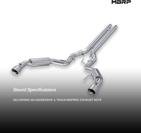 MBRP S7278BLK ظهر قطة مقاس 3 بوصات، خلفي مزدوج، نظام عادم إصدار السباق مع أطراف 4.5 بوصة (مطلية باللون الأسود) in Kuwait