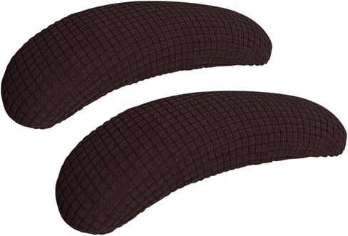 Office Chair-Arm Cover Stretchable Water Resistant Spandex Stretch Jacquard Computer Chair Slipcover for Desk Chairs Arm Brown in Saudi Arabia