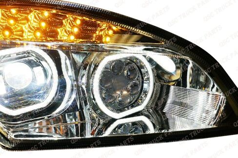 QSC Truck Parts Full LED Performance Headlight Assemblies Pair Freightliner Cascadia 2018-2024 in Saudi Arabia