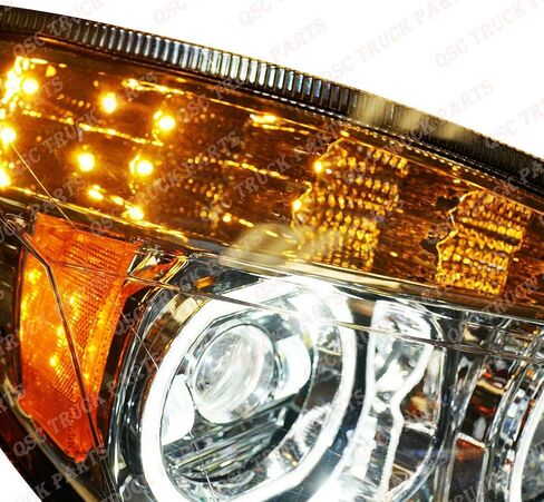 QSC Truck Parts Full LED Performance Headlight Assemblies Pair Freightliner Cascadia 2018-2024 in Saudi Arabia