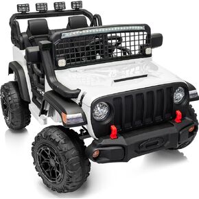 لعبة سيارة ركوب بمقعدين، سيارة كهربائية 24 فولت 4WD للأطفال من عمر 4 إلى 8 سنوات مع جهاز تحكم عن بعد، محركات 4 × 200 وات، سعة 110 رطل - أرجواني in Kuwait