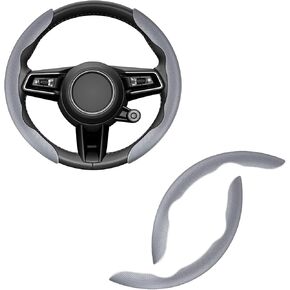 Amiss Car Nappa Leather Steering Wheel Cover, Segmented Steering Wheel Protector, Universal 99% Car Wheel Cover Protector (Pink) in Kuwait