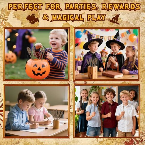 EZVYAO Wand Pencils 14PCS - Wizard Theme Party Favors for Kids Magic Birthday Gifts, School Classroom Rewards, Halloween Decor, Mixed in Saudi Arabia