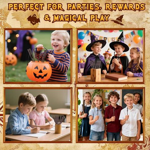 EZVYAO Wand Pencils 14PCS - Wizard Theme Party Favors for Kids Magic Birthday Gifts, School Classroom Rewards, Halloween Decor, Mixed in Saudi Arabia