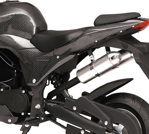 Dirt Bike Gas Power Motocros 49cc 4-Stroke Pocket Rocket Motorcycle, Mini Motorcycle, Gas Pocket Motorbike with Front Rear Disc Brakes, Racing Max Speed 25MPH, Dual Headlights Black in Saudi Arabia