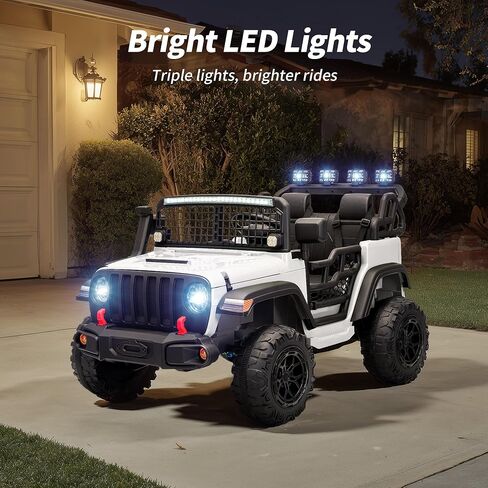 لعبة سيارة ركوب بمقعدين، سيارة كهربائية 24 فولت 4WD للأطفال من عمر 4 إلى 8 سنوات مع جهاز تحكم عن بعد، محركات 4 × 200 وات، سعة 110 رطل - أرجواني in Kuwait