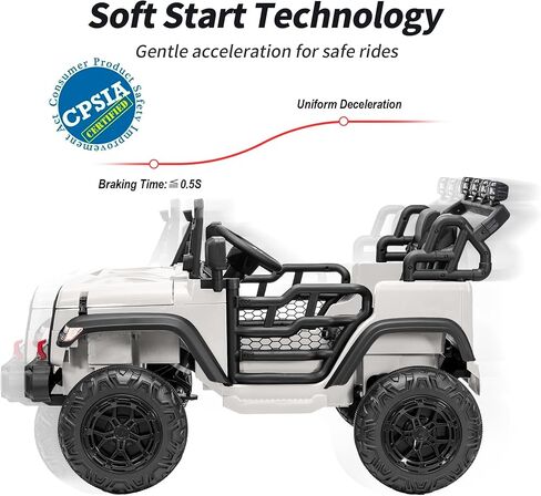 لعبة سيارة ركوب بمقعدين، سيارة كهربائية 24 فولت 4WD للأطفال من عمر 4 إلى 8 سنوات مع جهاز تحكم عن بعد، محركات 4 × 200 وات، سعة 110 رطل - أرجواني in Kuwait