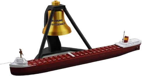 نموذج جامعي الذكرى السنوية الخمسين لـ SS Edmund Fitzgerald بتفاصيل عالية بطول 1 قدم (نموذج مع جرس وحامل) in Kuwait