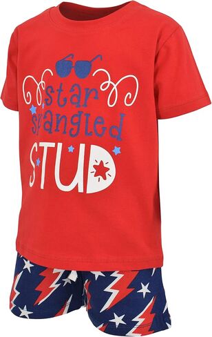 Unique Baby Boys Let Freedom Ring Patriotic 4th of July Shorts Set (7) in Saudi Arabia