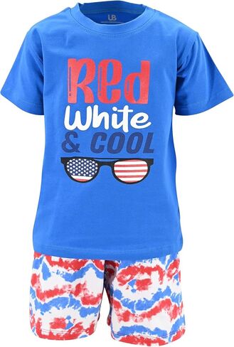 Unique Baby Boys Let Freedom Ring Patriotic 4th of July Shorts Set (7) in Saudi Arabia