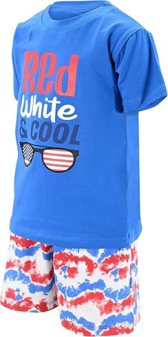 Unique Baby Boys Let Freedom Ring Patriotic 4th of July Shorts Set (7) in Saudi Arabia