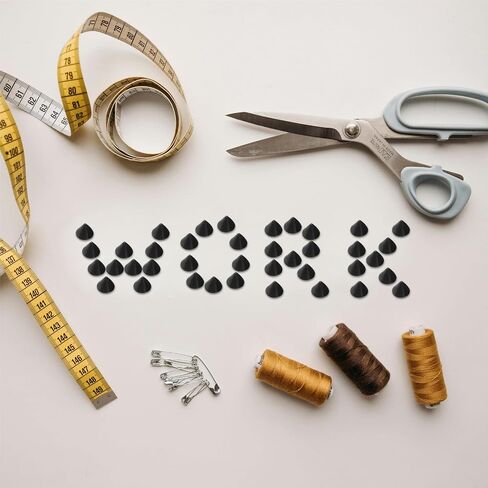 0.5 Yard Spike Stud Trim Roll - Plastic Cone Rivets Flatback Sew Stitch/Glue on for DIY Punk Gothic Rivet Decoration (Black) in Kuwait