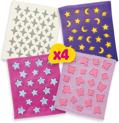 Play-Doh Barbie Sparkles and Gems Accessory Pack, 4 Refill Pattern Sheets of Modeling Compound, 8 Fashion Accessories, Kids Arts and Crafts, Kids, 5+ in Kuwait